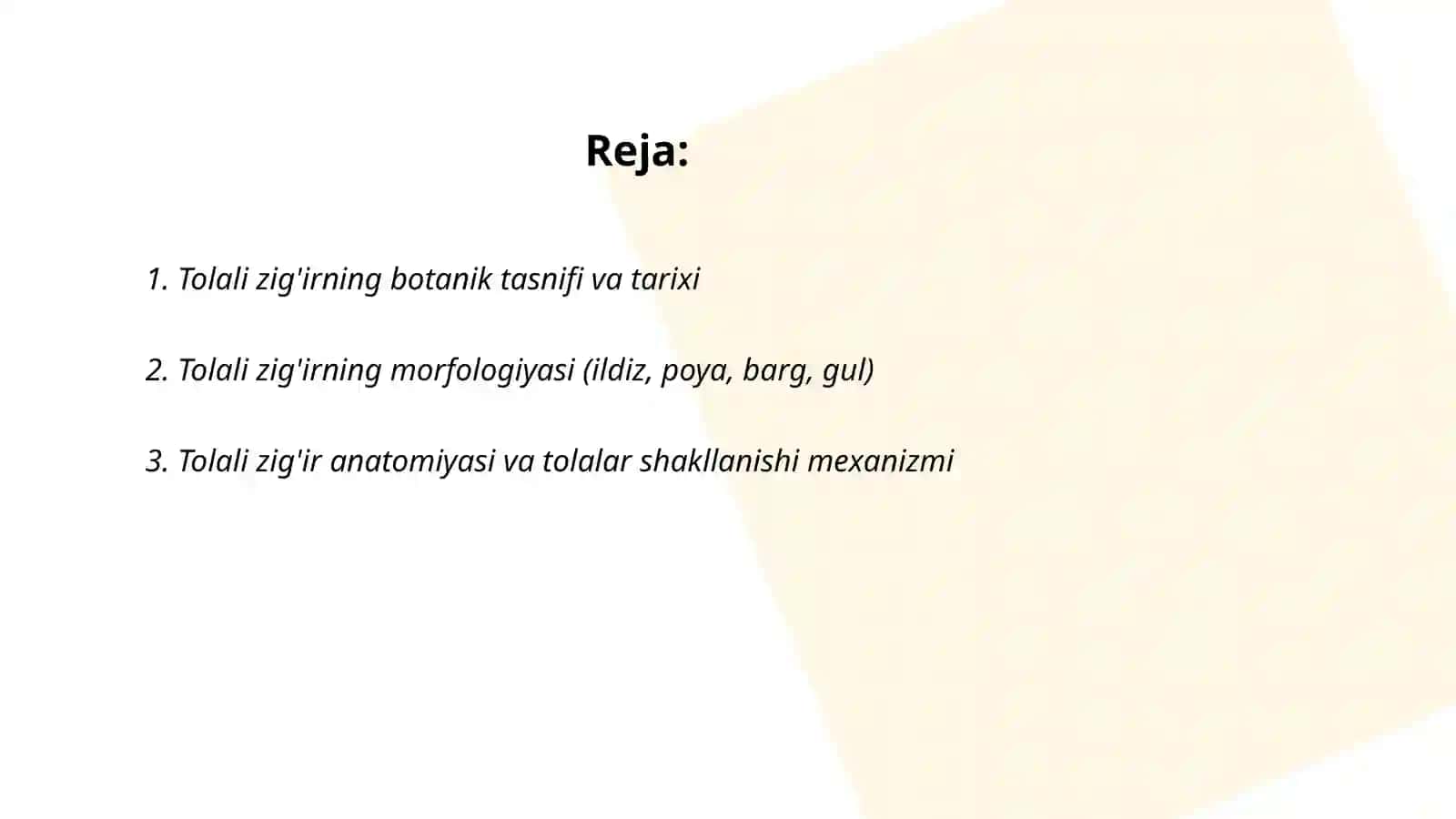 Tolali zig'ir biologiyasi va yetishtirish texnologiyasi 2