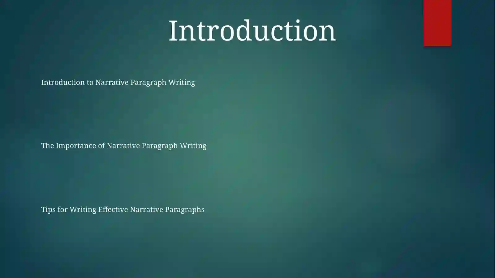 Narrative Paragraph Writing 2