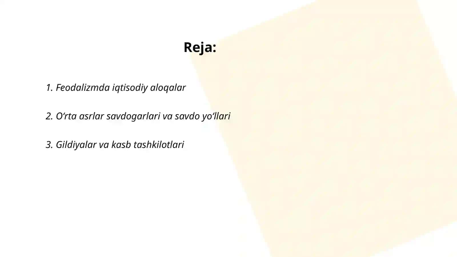 Oʻrta asrdagi iqtisodiy gʻoyalar va qarashlar 2