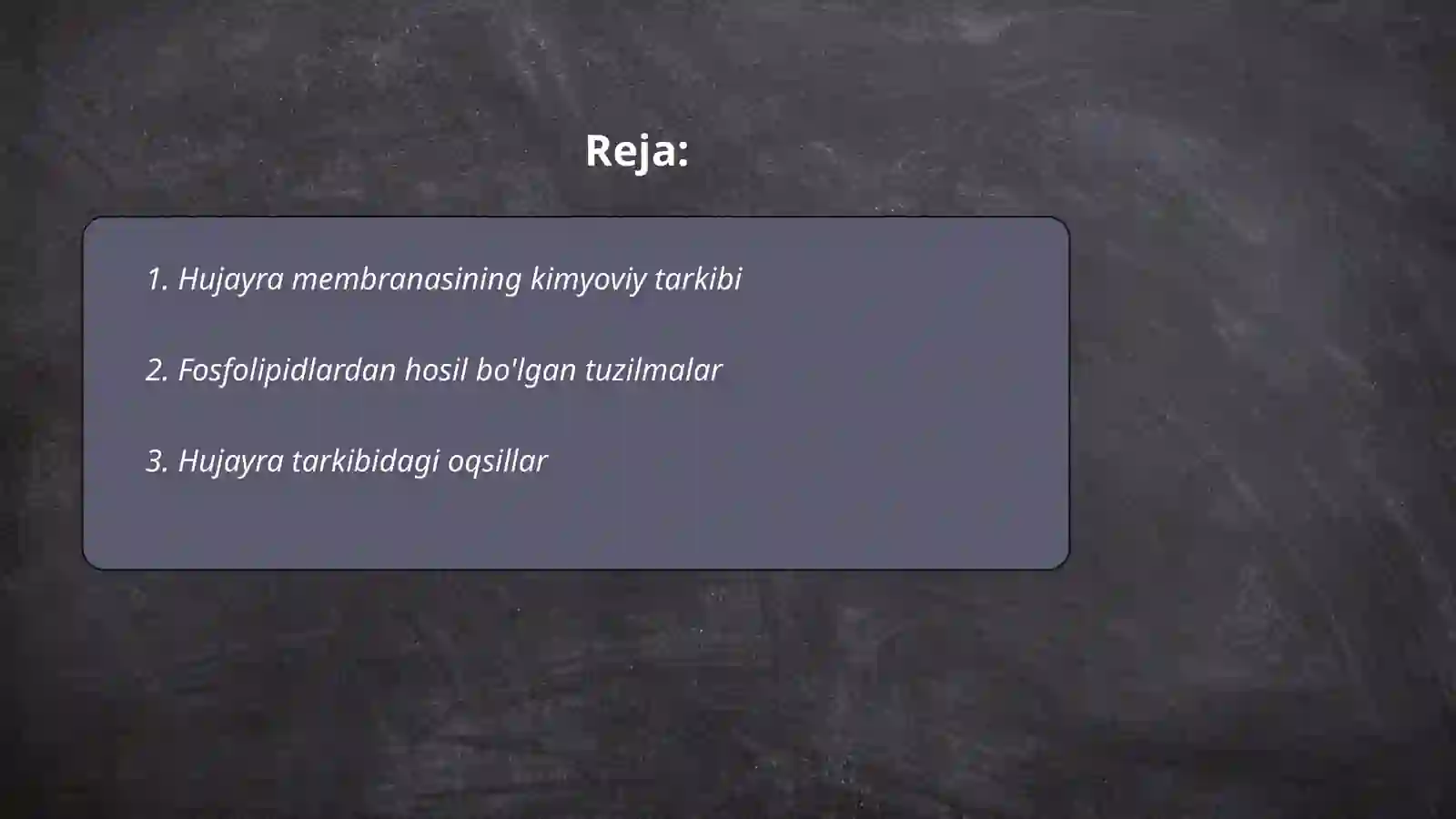 Hujayraning kimyoviy tarkibi 2