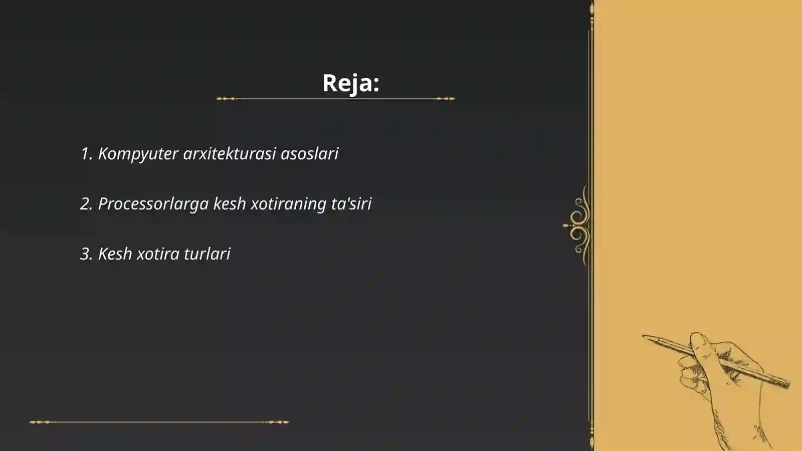 Kompyuter arxitekturasi va kesh xotiraning samaradorlikka ta'siri 2