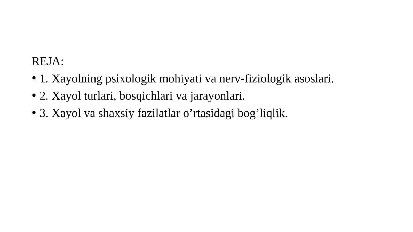 Xayol turlari 2