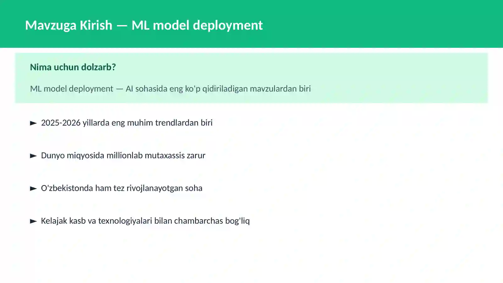 ML model deployment 2