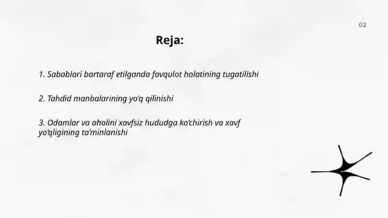 Favqulotda vaziyatlarni tugatilish omillari 2