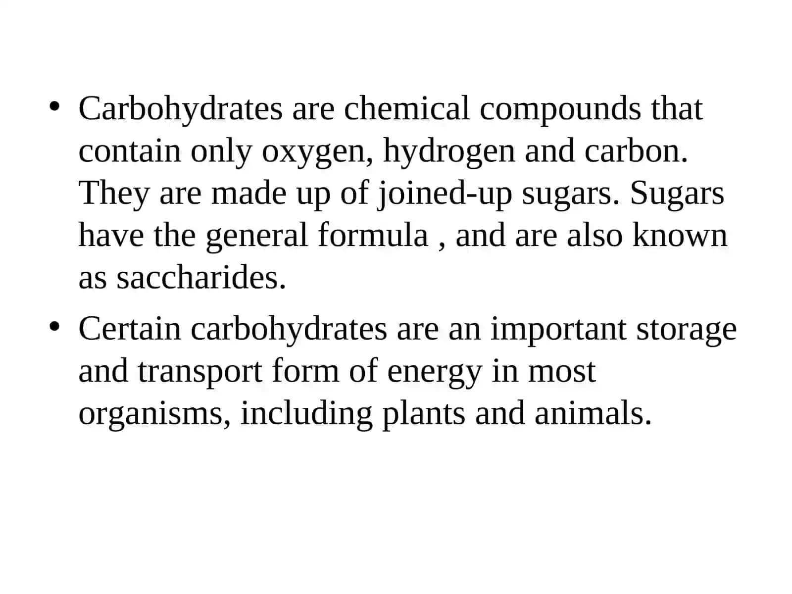 MONOsaccharide Classification 2