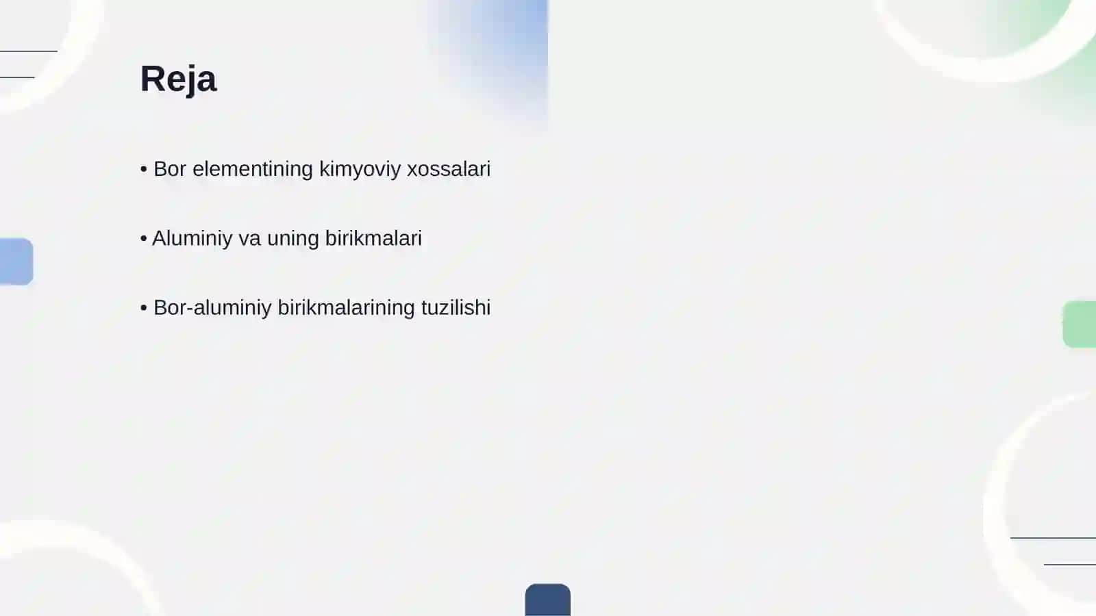 Bor va aluminiy birikmalari va xossalari 2