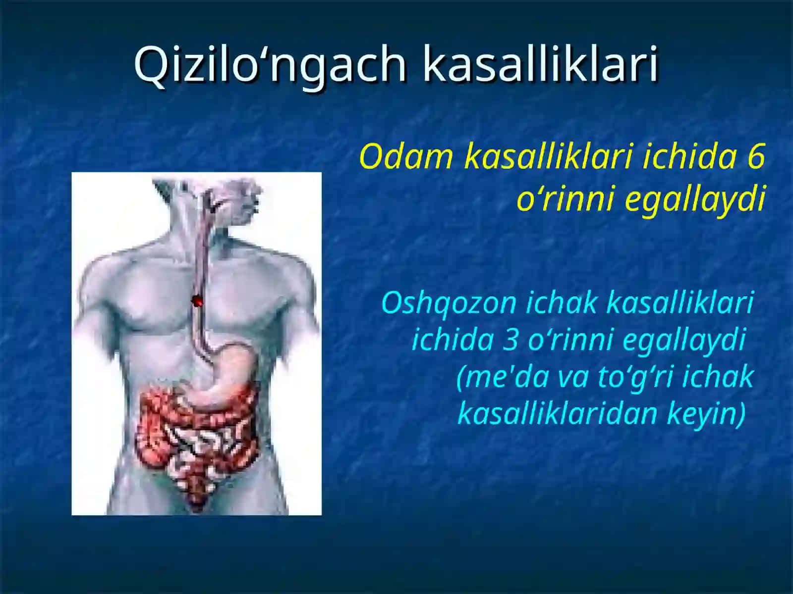Bolalarda qizilo’ngach kuyishi va yot jismlari. Etiopatogenez, klinika, diagnostika va davolash usullari 2