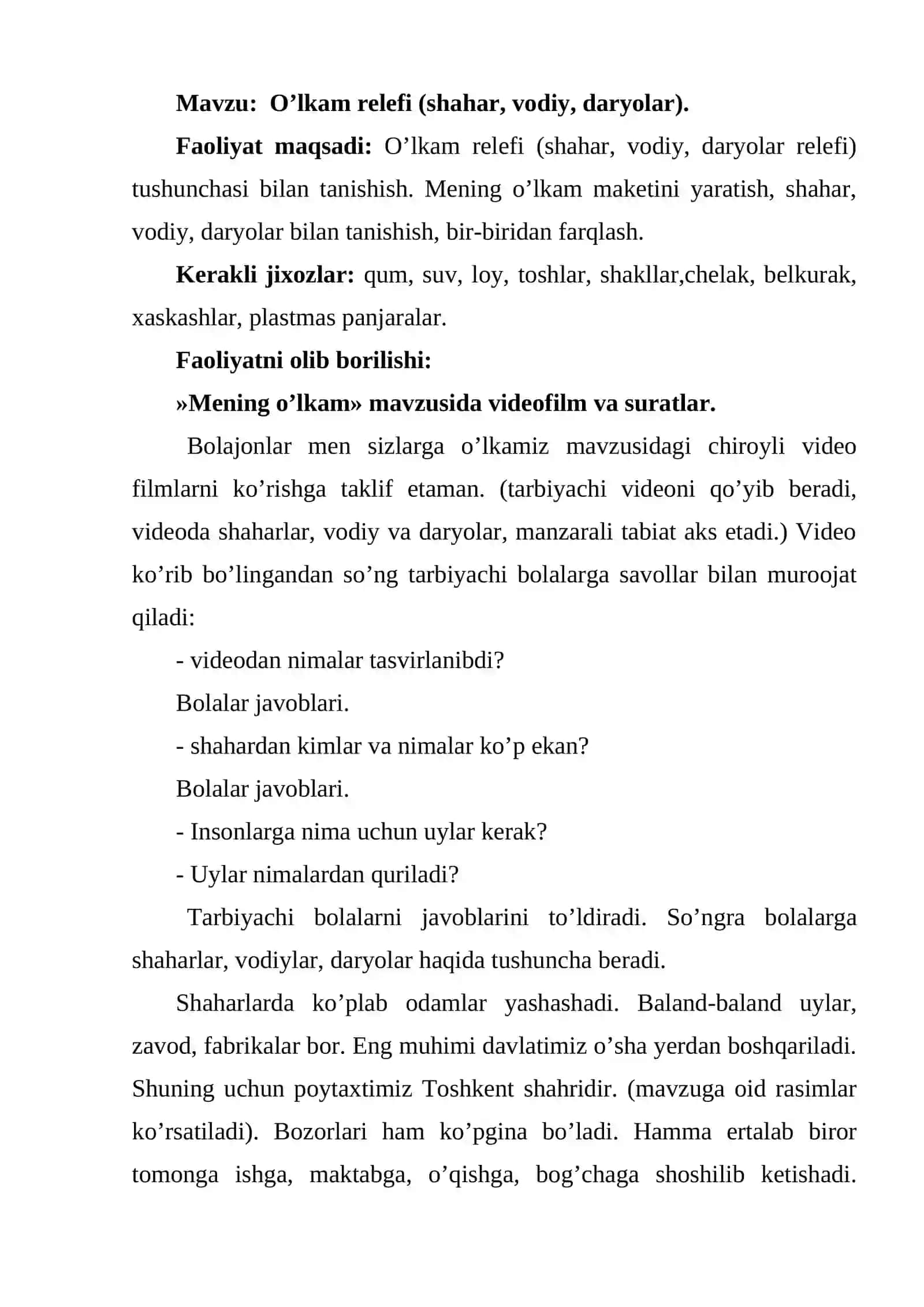 O’lkam relefi (shahar, vodiy, daryolar)..docx 2