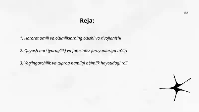 Iqlim omillari va ularning o‘simliklar hayotidagi ahamiyati 2