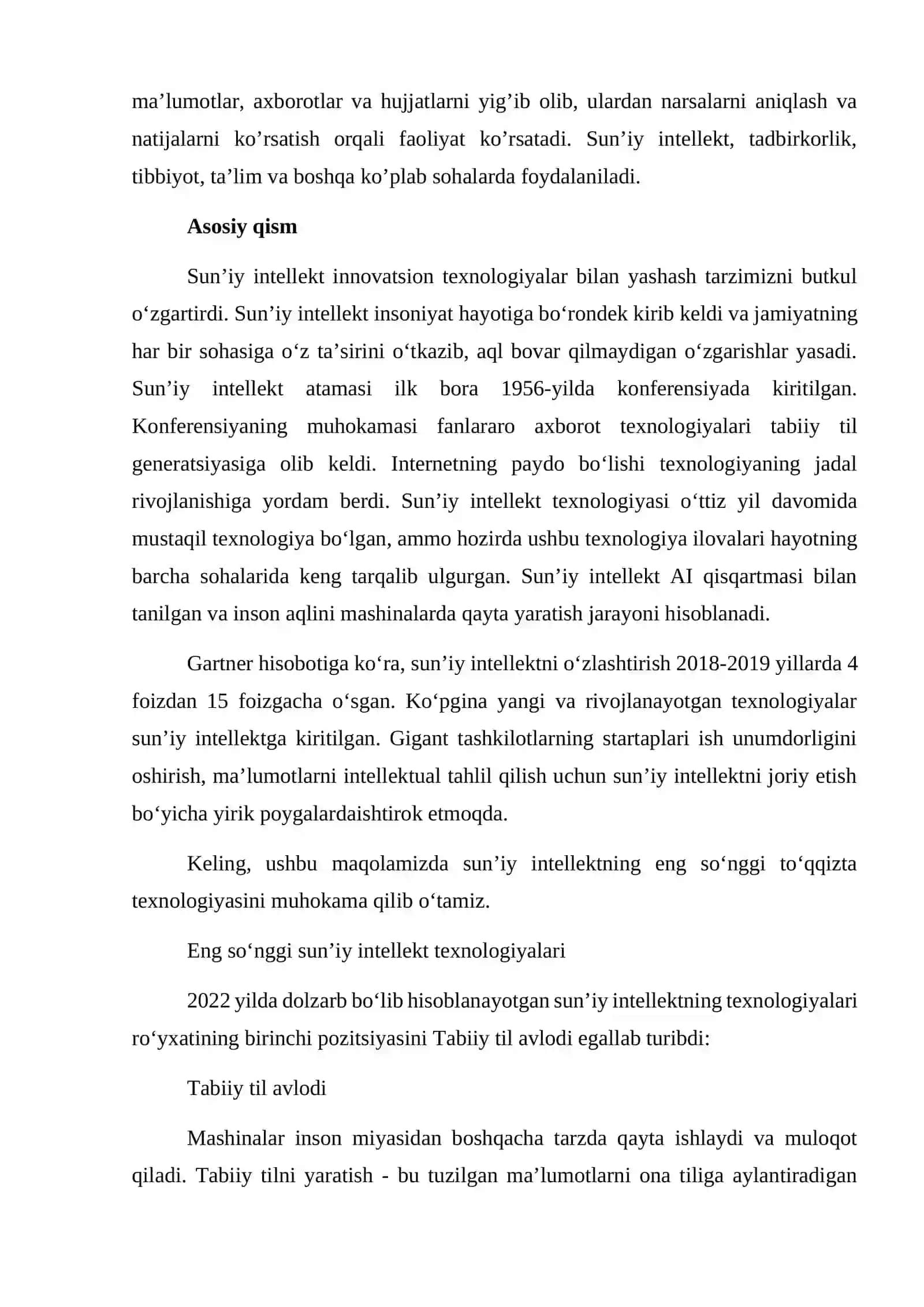 Kichik biznes uchun sunʼiy intellekt asosida yaratilgan dasturiy taʼminot 2