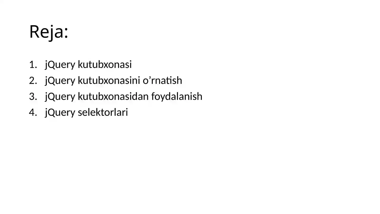 17-ma’ruz jQuery kutubxonasi 2