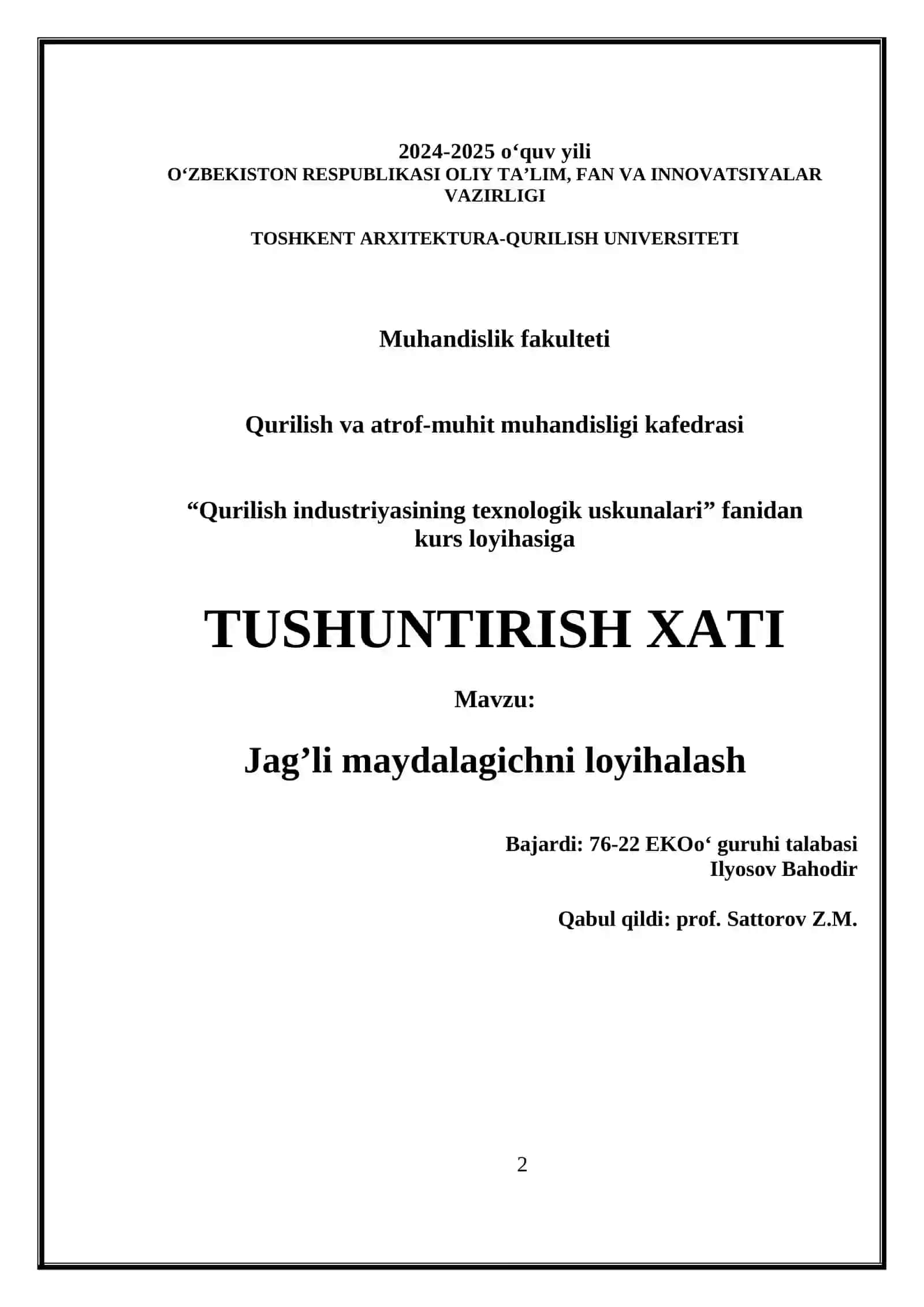 jagʻi MAYDALGICH kurs loyha 2