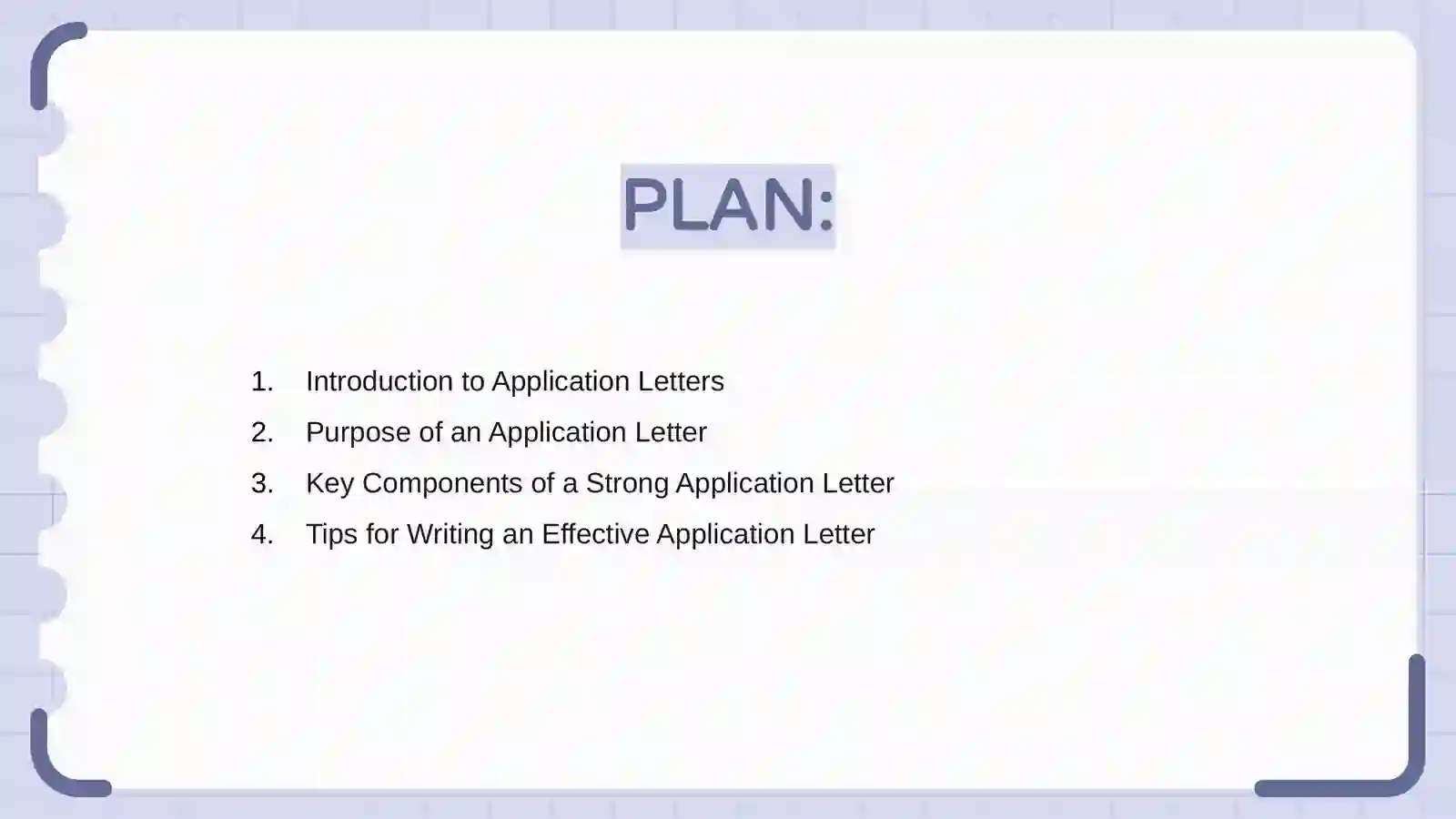 Introduction to Application Letters 2