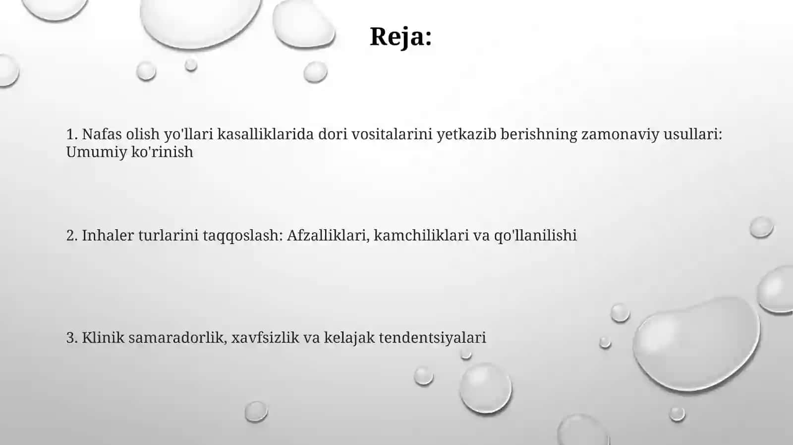 Nafas olish yo'llari kasalliklari uchun dori vositalarining zamonaviy ingalasyon usullari 2