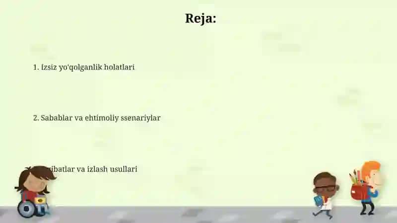 Fuqaroni bedarak yo'qolgan deb topish 2