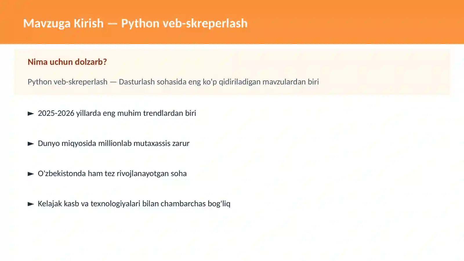 PYTHON DASTURLASH 2