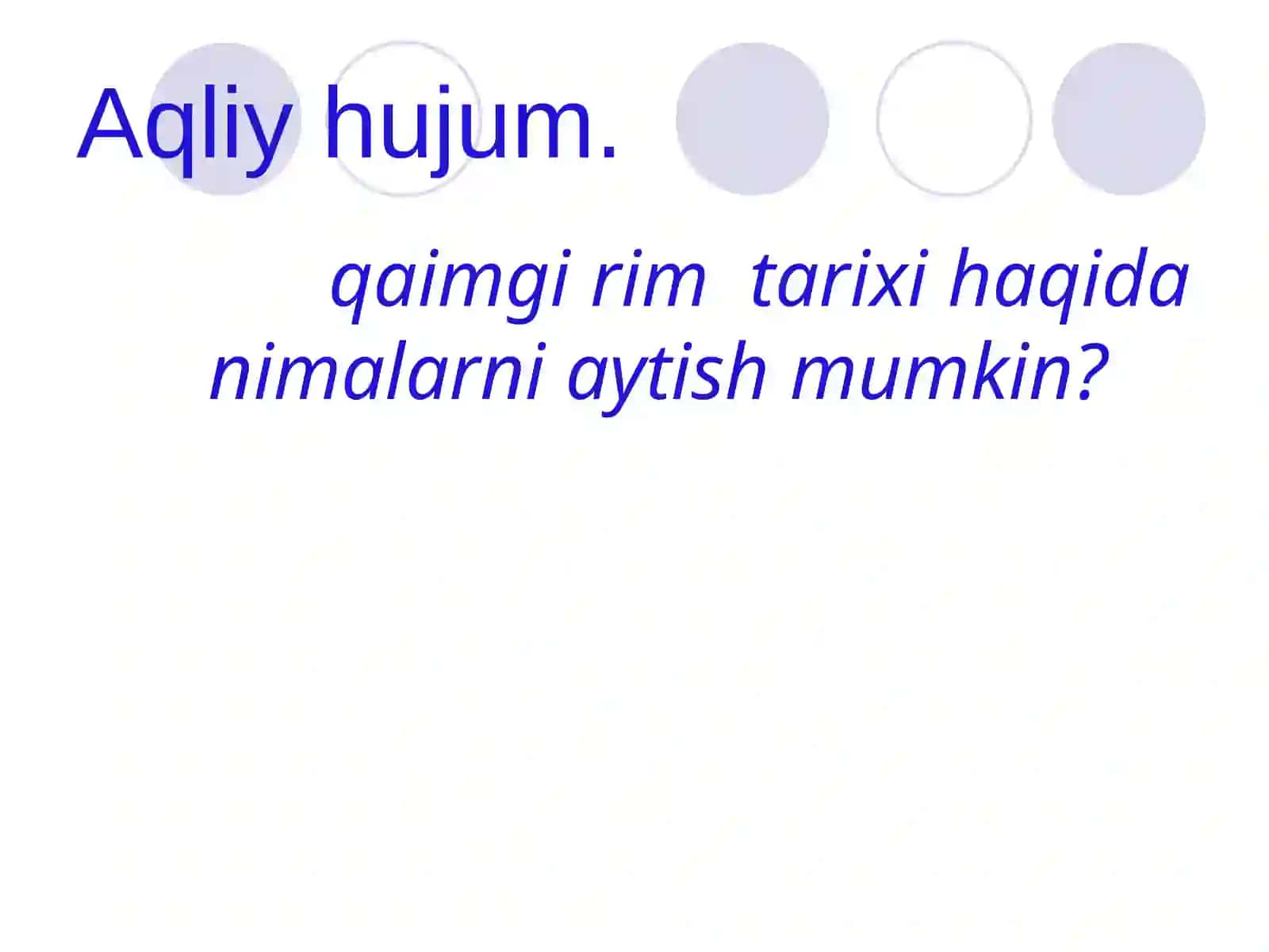 QADIMGI RIM MADANIYATI. 2