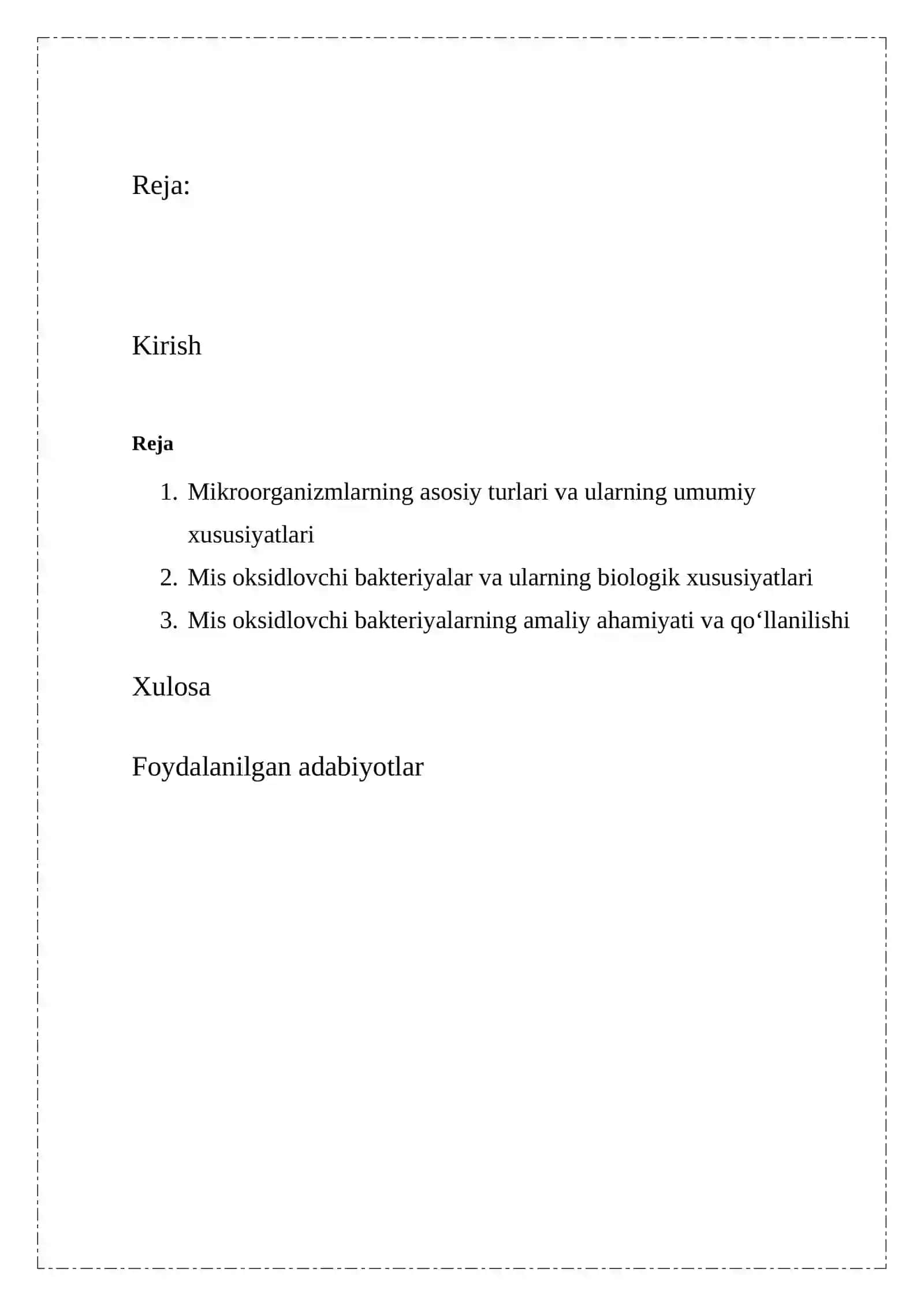 MIKROORGANIZMLARNING ASOSIY TURLARIGA TA'RIF. MIS OKSIDLOVCHI BAKTERIYA tushunchasi 2