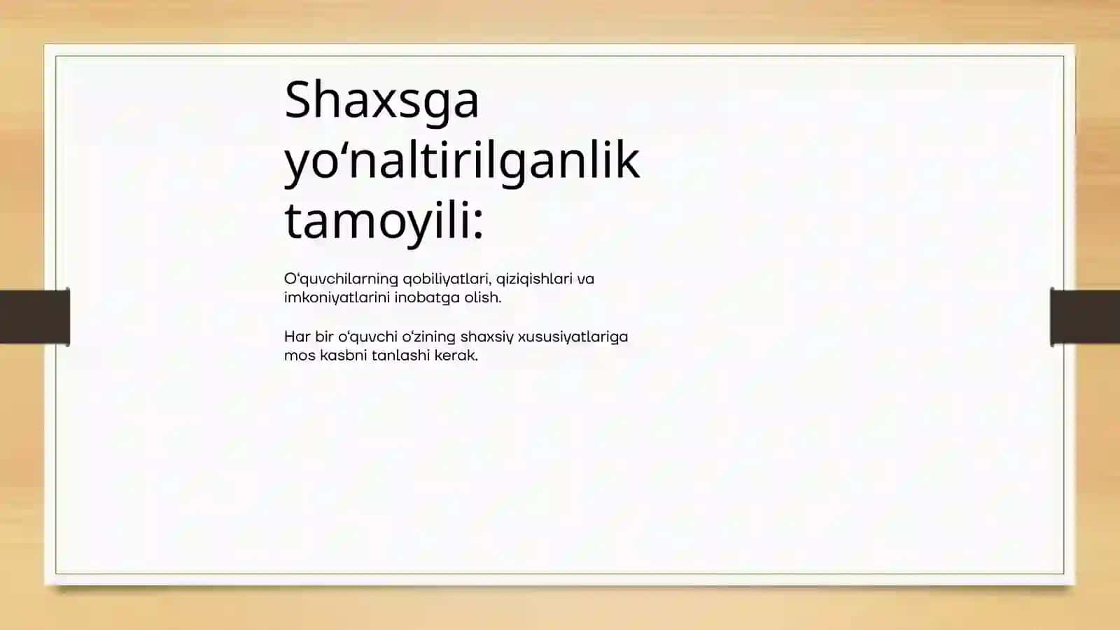 Kasb-hunarga yo‘naltirish Tamoyillari 2