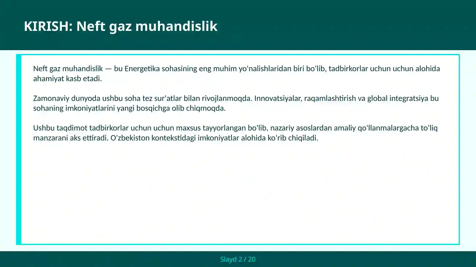 NEFT GAZ MUHANDISLIK 2