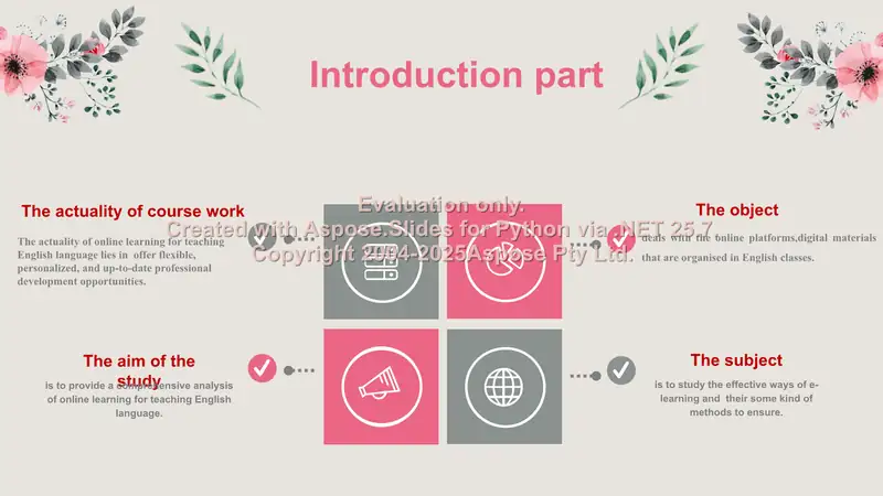Online learning/courses for teaching English language 2
