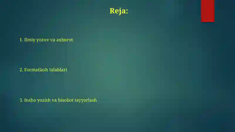 Akademik yozuv va axborot 2