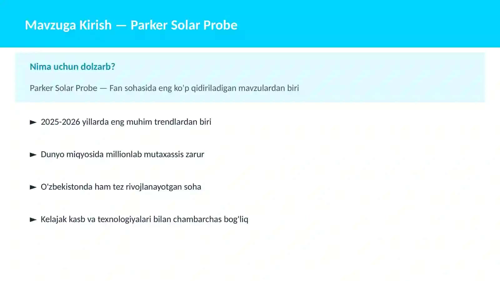 Parker Solar Probe 2