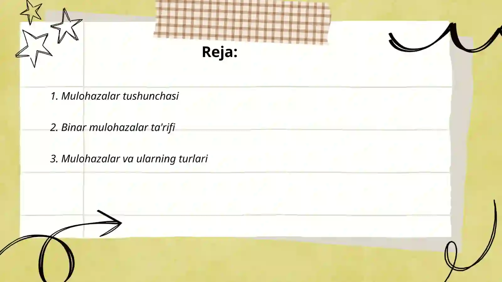 Mulohazalar va binar mulohazalar 2