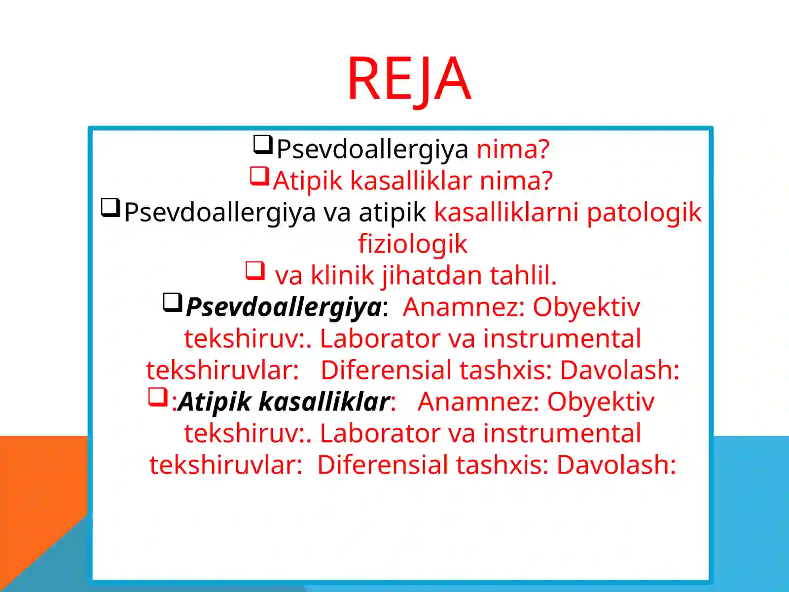 Atipik kasalliklar 2