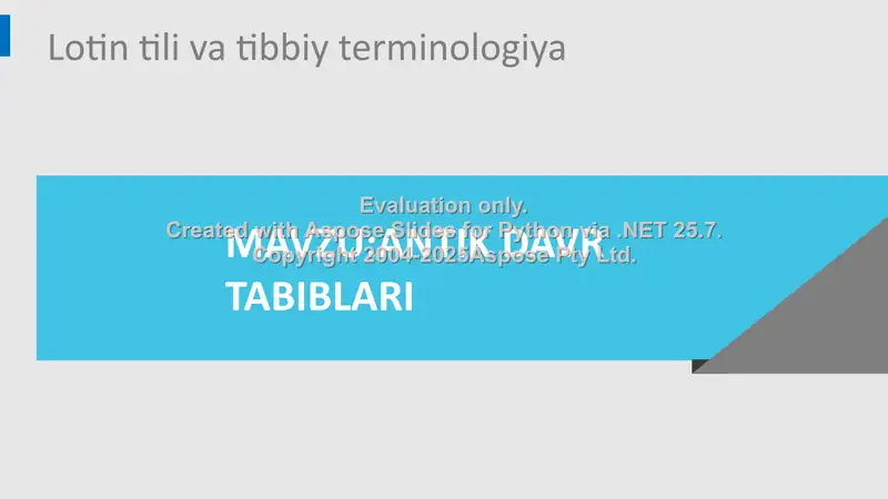 Antik davr tabiblari 2