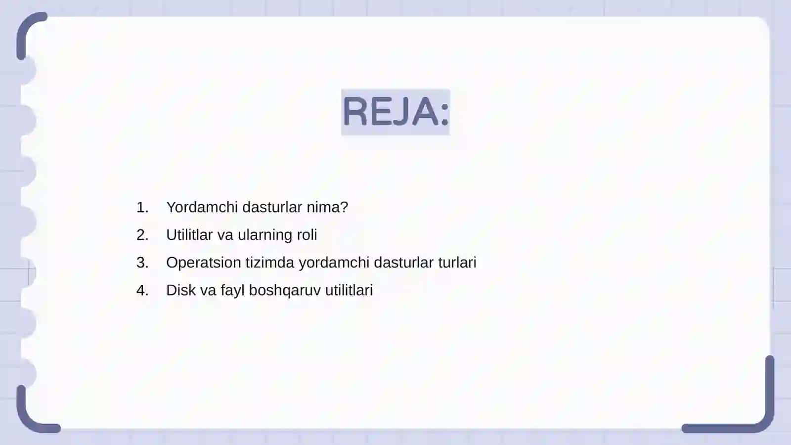 Operatsion tizimlarda yordamchi dasturlar va utilitlar 2