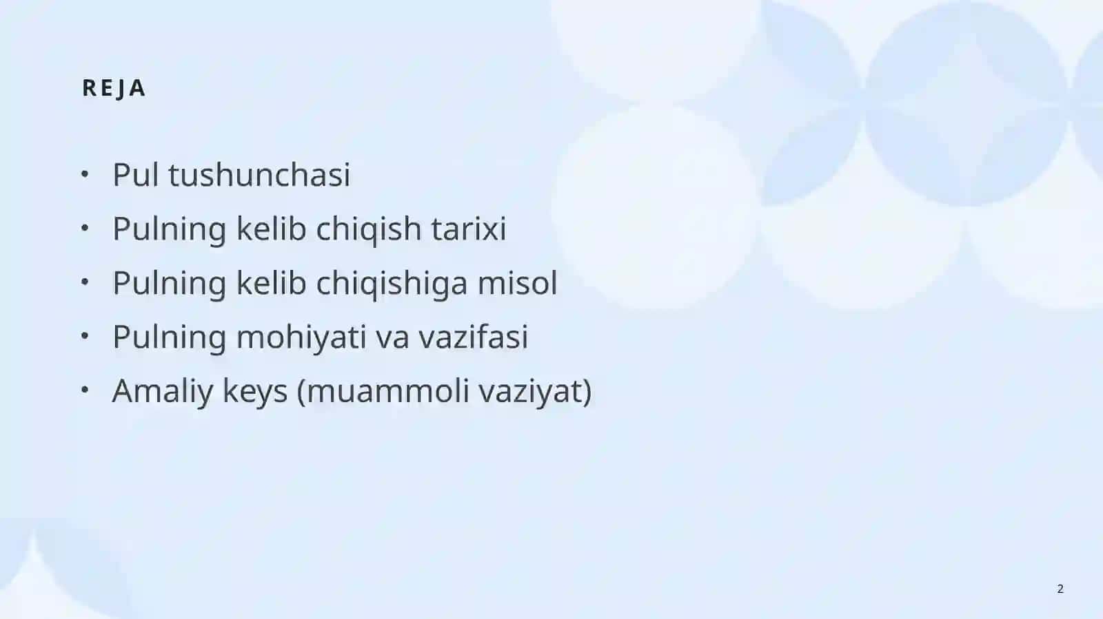 Pulningkelibchiqishi,mohiyativavazifalari 2