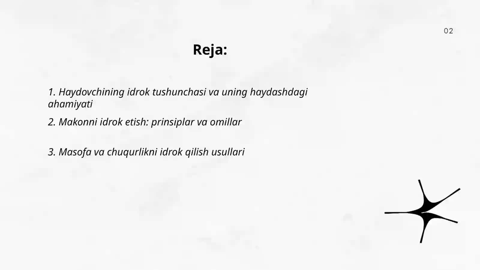 Haydovchining idroki. Makonni idrok qilish. Ko’rib idrok qilish xususiyatlari 2