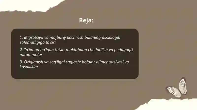 Migratsiya va majburiy kochirishning bolalar va oʻsmirlarga tasiri 2