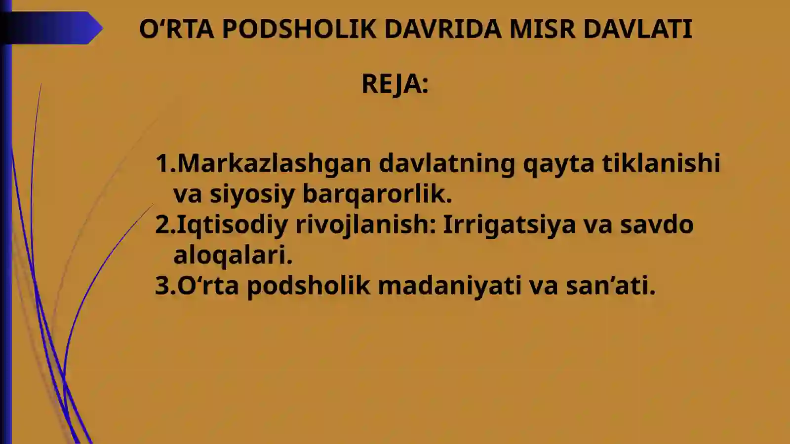 O‘RTA PODSHOLIK DAVRIDA MISR DAVLATI 2