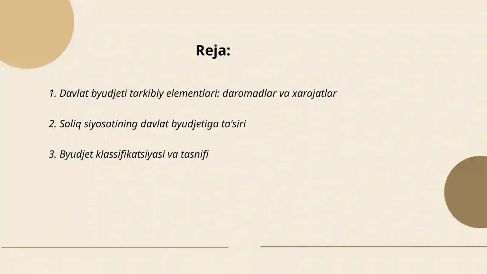 Davlat byudjeti tarkibi va uning takomillashtirish yo'llari 2