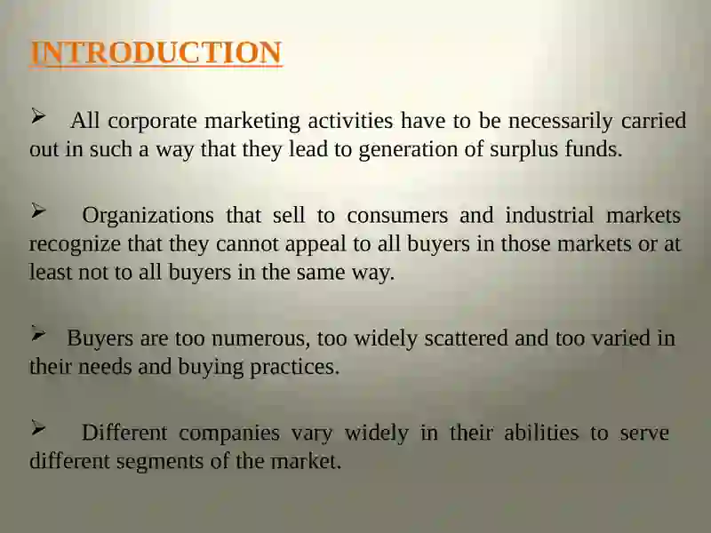 Market segmentation 2
