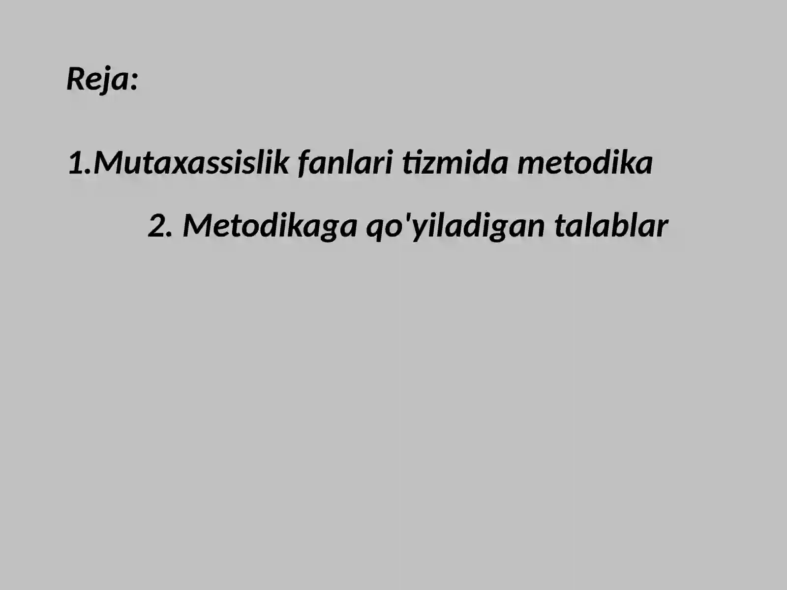 Mutaxassislik fani tizimi 2