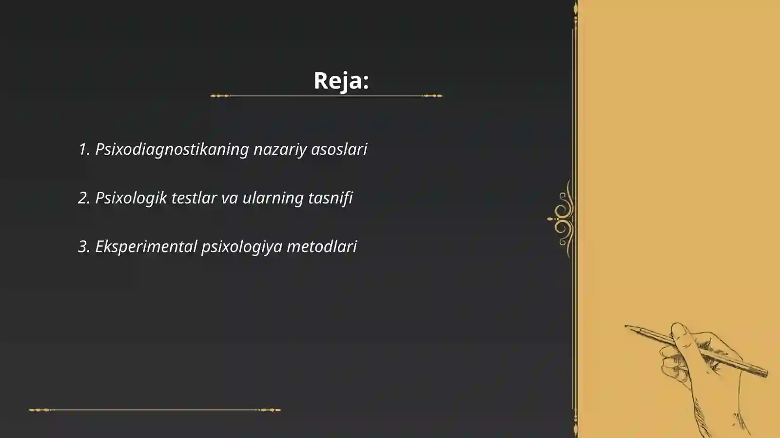 Psixodiagnostika va eksperimental psixologiya fanining asosiy 2