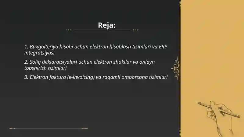 Buxgalteriya hisobi elektron tizimlari va ERP integratsiyasi 2