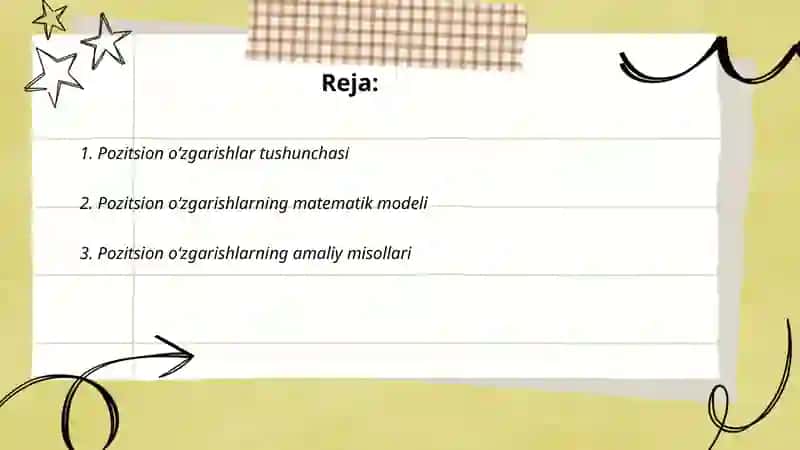 Pozitsion oʻzgarishlar va ularning turlari 2