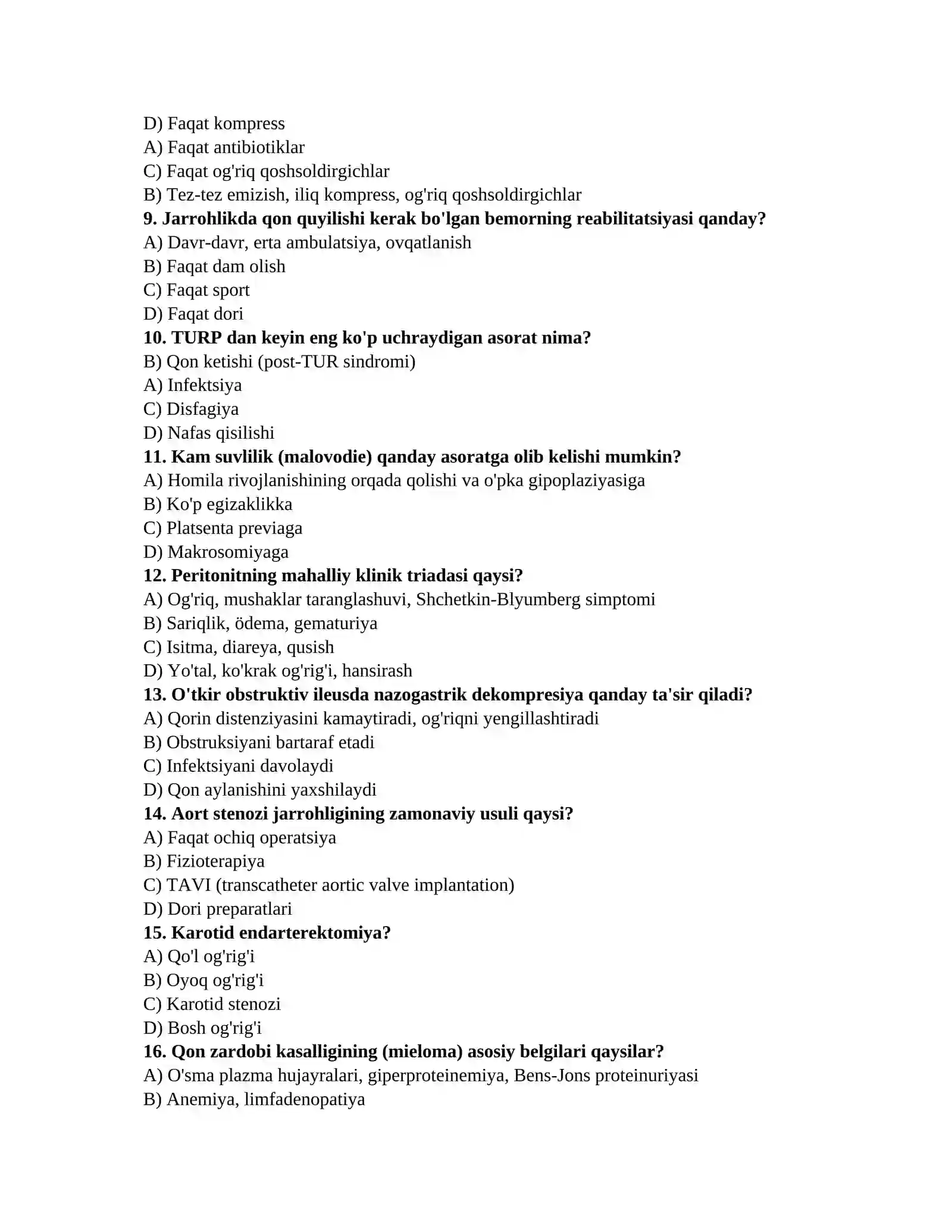 Mikroskopiya testlari 2