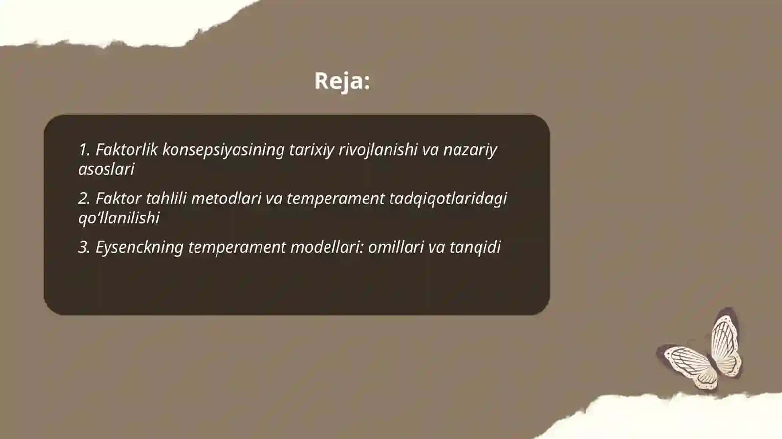Temperament haqida faktorlik konseptsiyalari va ularning tanqidi 2