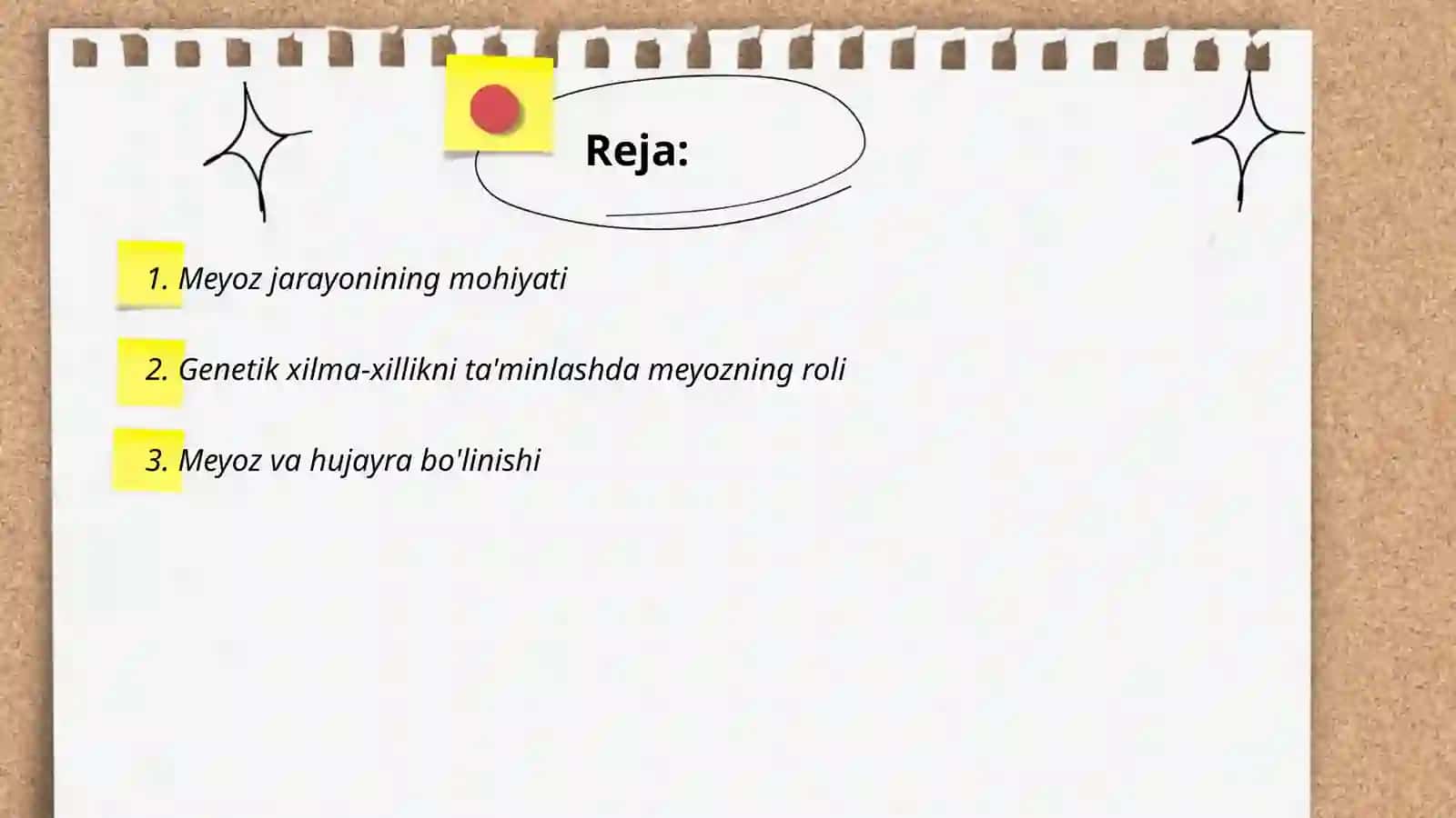 Meyozning biologik ahamiyati 2