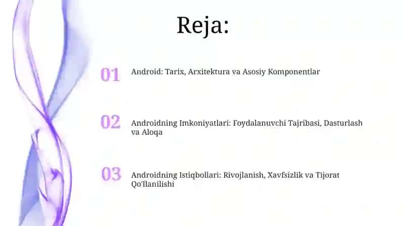 Android: Tarix, Arxitektura va Asosiy Komponentlar 2