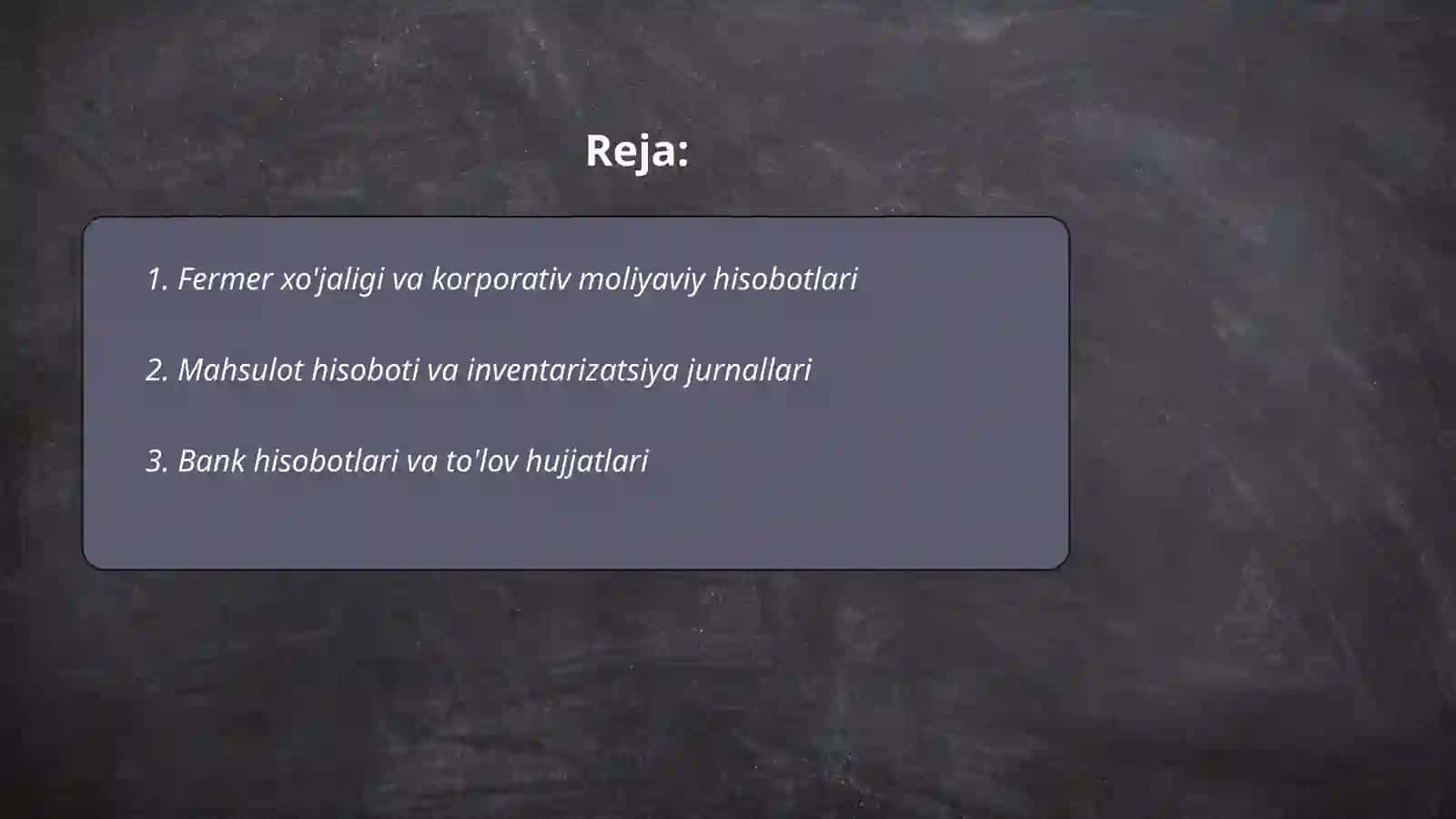 Qishloq xo'jaligida auditining axborot manbalari 2