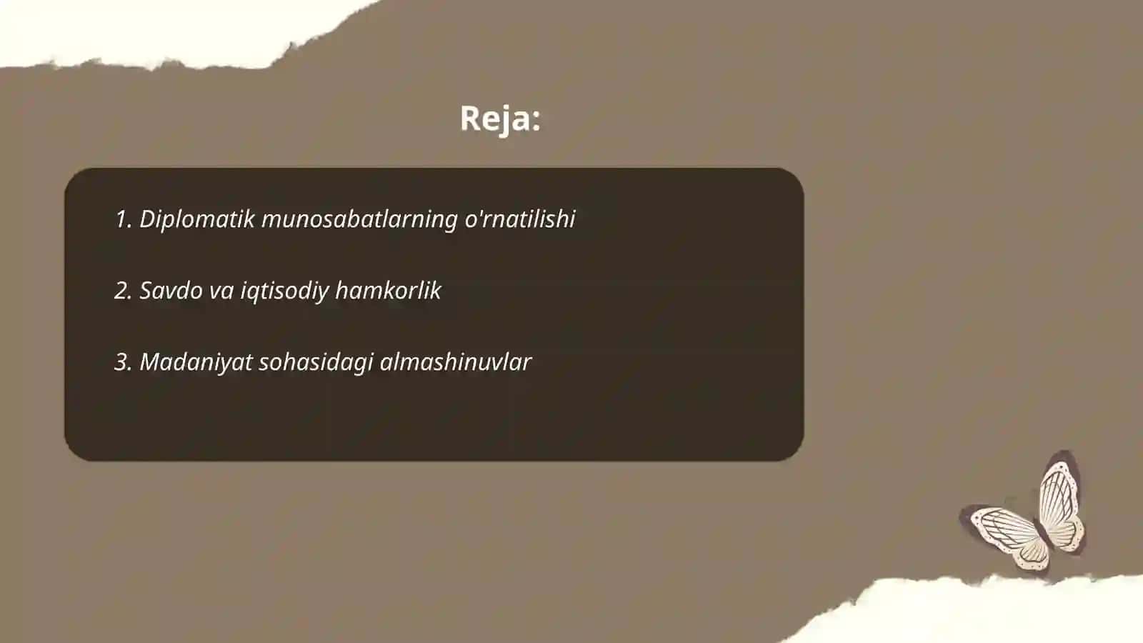 Oʻzbekistonning Fransiya bilan qilgan tashqi aloqalari 2