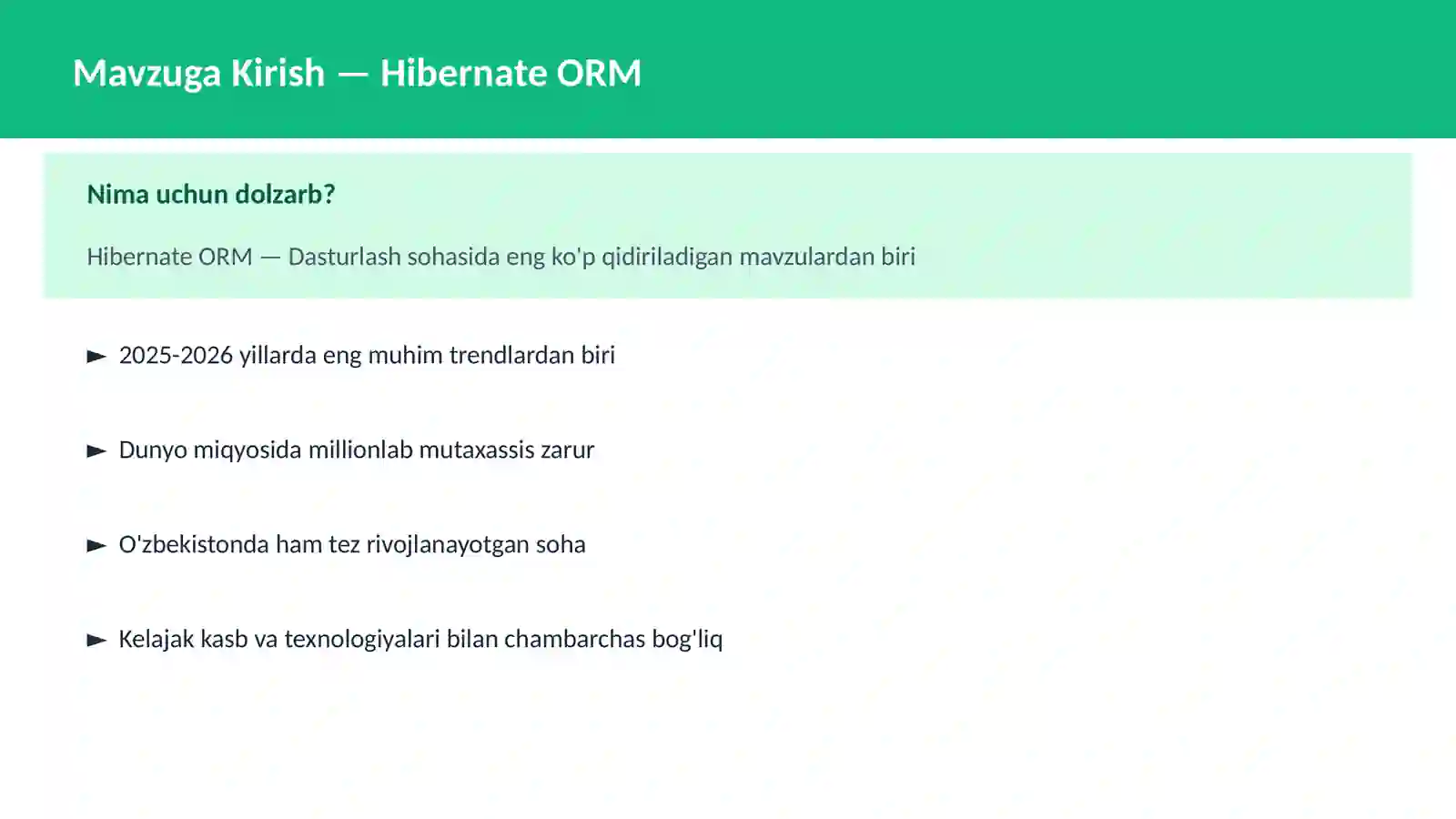 Hibernate ORM 2
