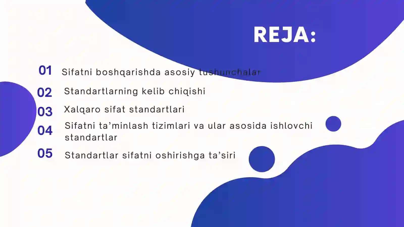 STANDARTLARNING O’RNI VA AHAMIYATI 2