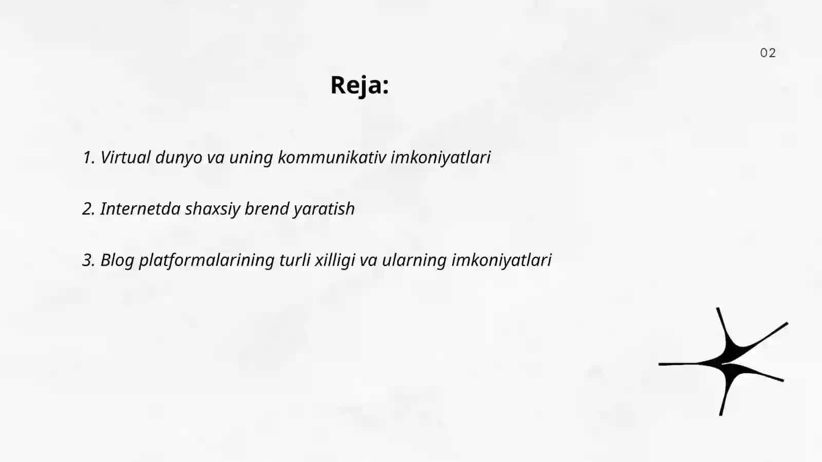 Internetdagi kommunikativ o‘zaro ta’sirning asosiy turlari (Virtual dunyo. Bloglar. Tvitlar. Podkastlar) 2